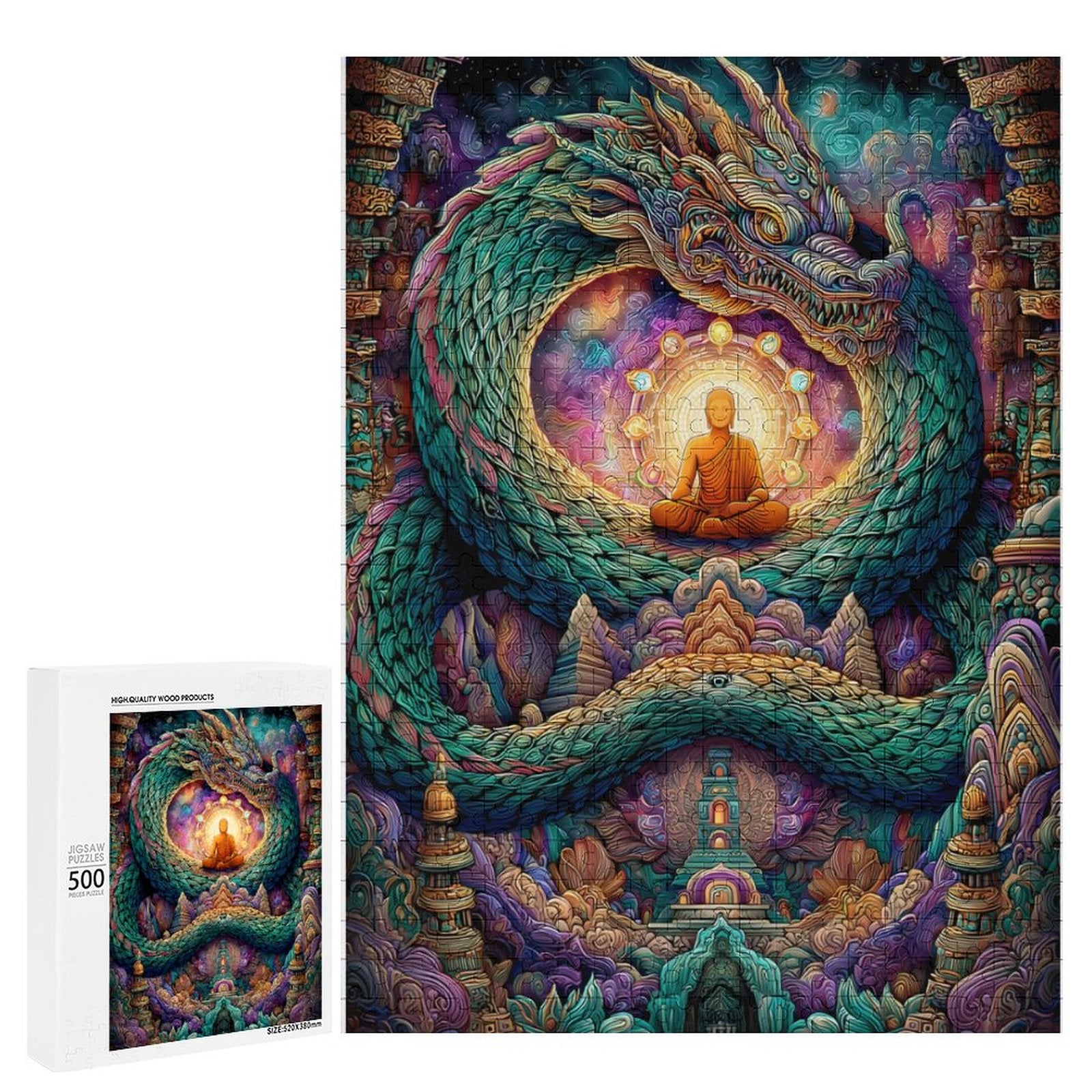 Fantasy Dragon Wooden Puzzle