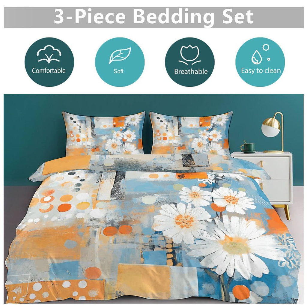 Queen 3-Piece Bedding Set-90"x90"/ 229x229cm