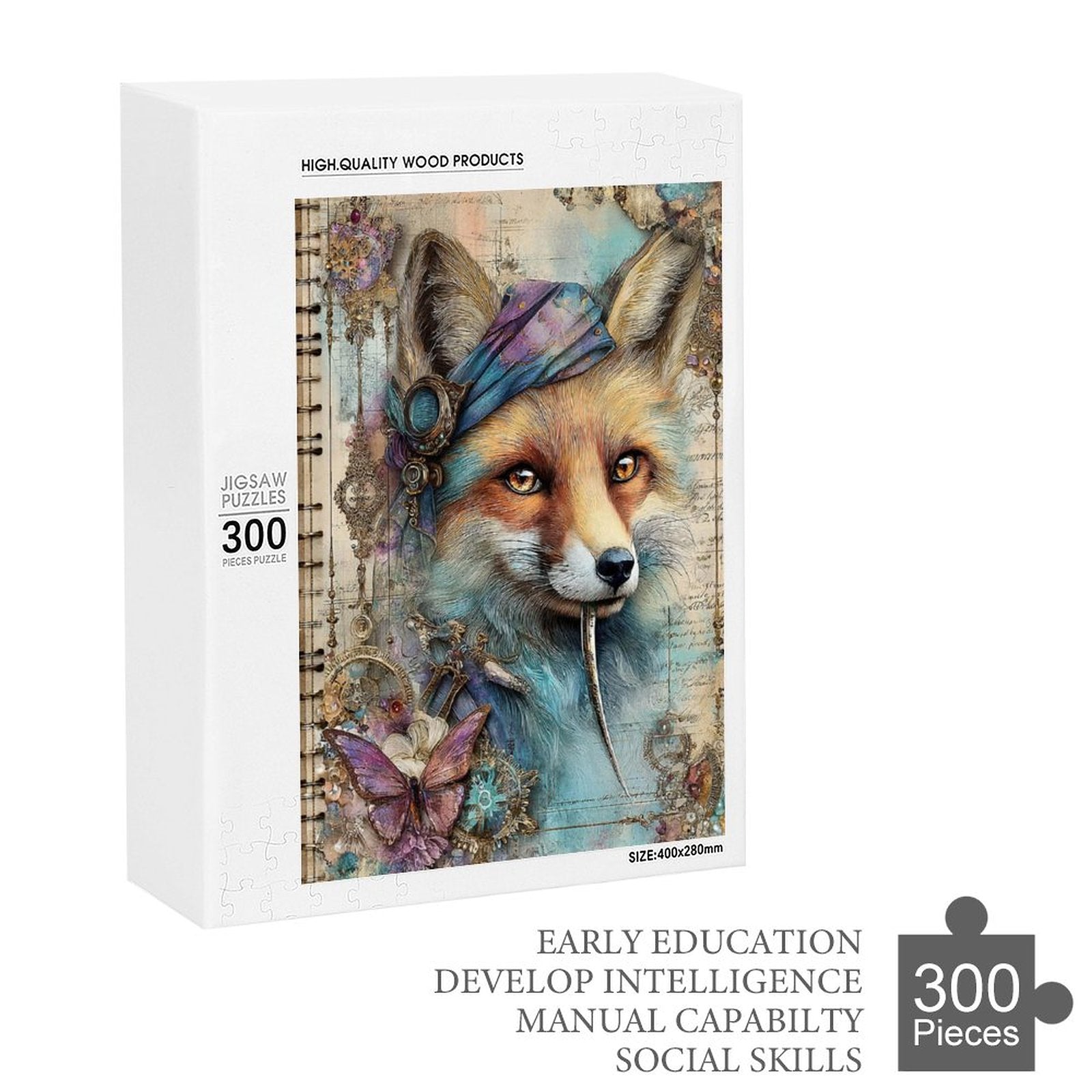 Captain Fox Wooden Puzzle