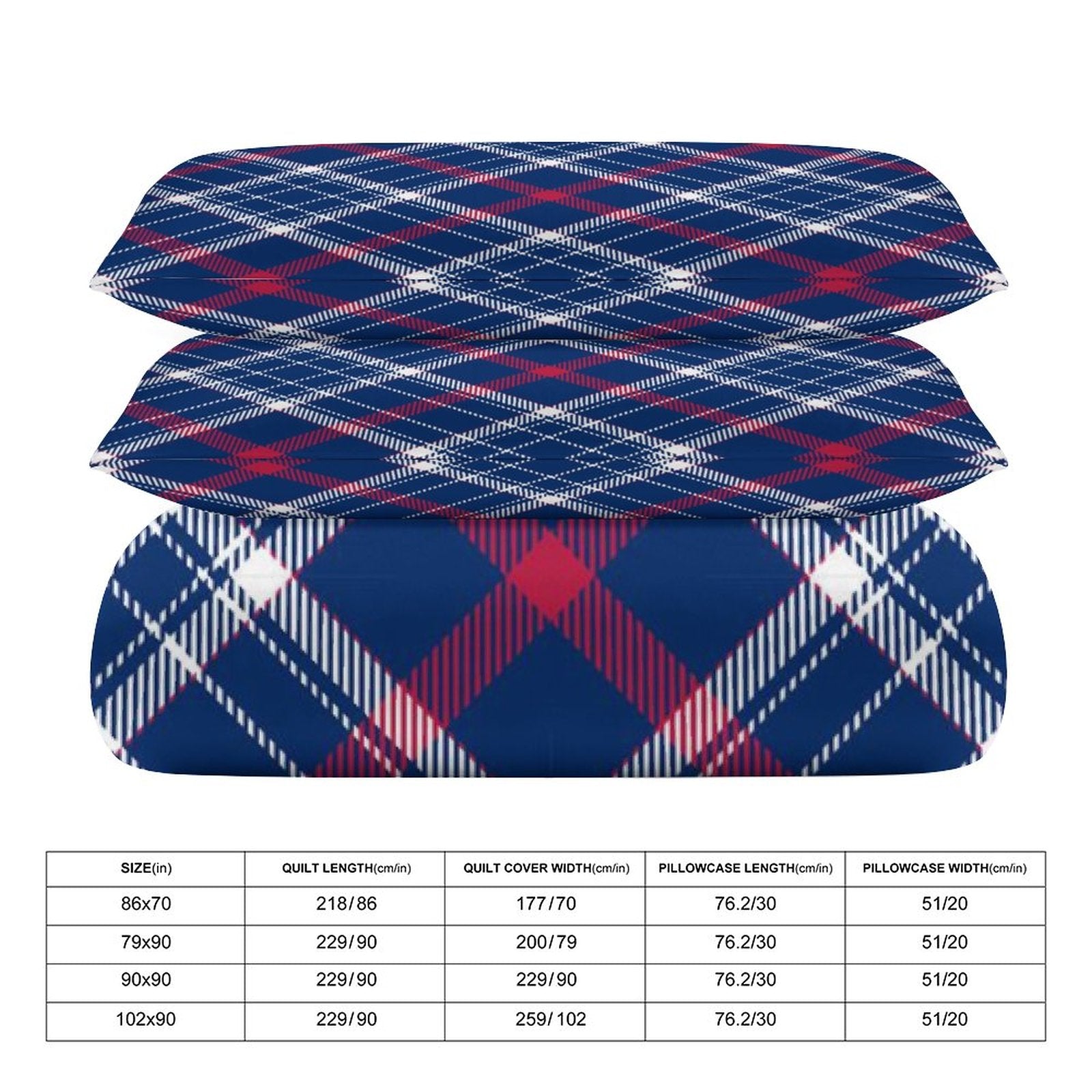 Full 3-Piece Bedding Set-86"×70"/ 218×177cm