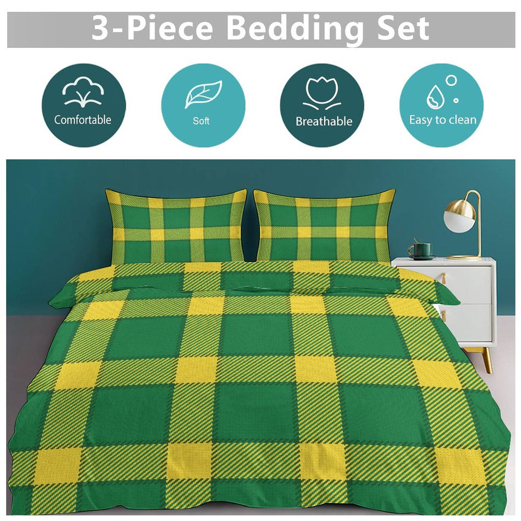 Queen 3-Piece Bedding Set-90"x90"/ 229x229cm