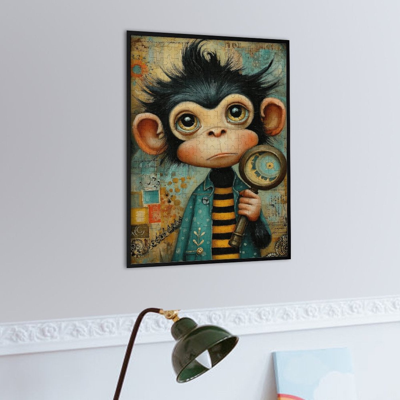 Inspector baby monkey Wooden Puzzle