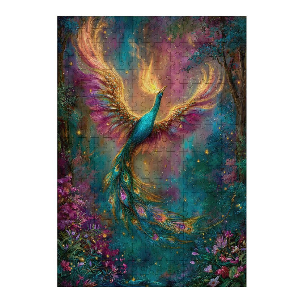 Iridescent peacock Wooden Puzzle