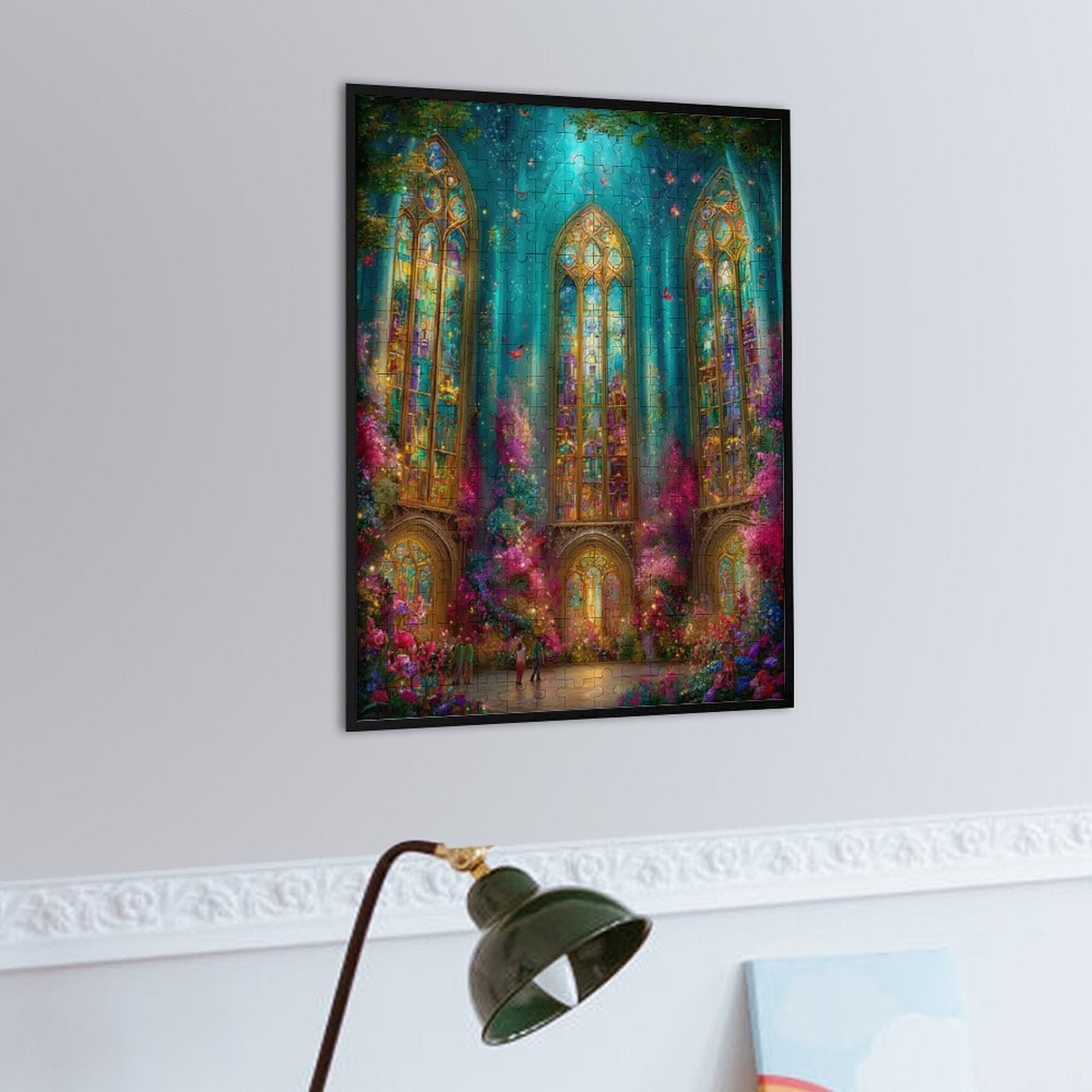 Iridescent stained glass windows Wooden Puzzle