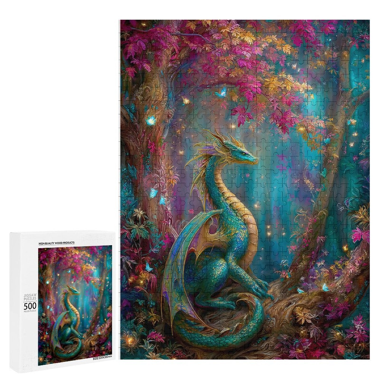Mystical Dragon Wooden Puzzle