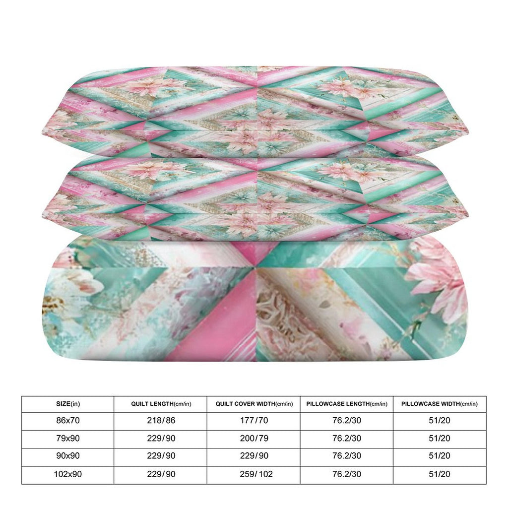 Queen 3-Piece Bedding Set-90"x90"/ 229x229cm