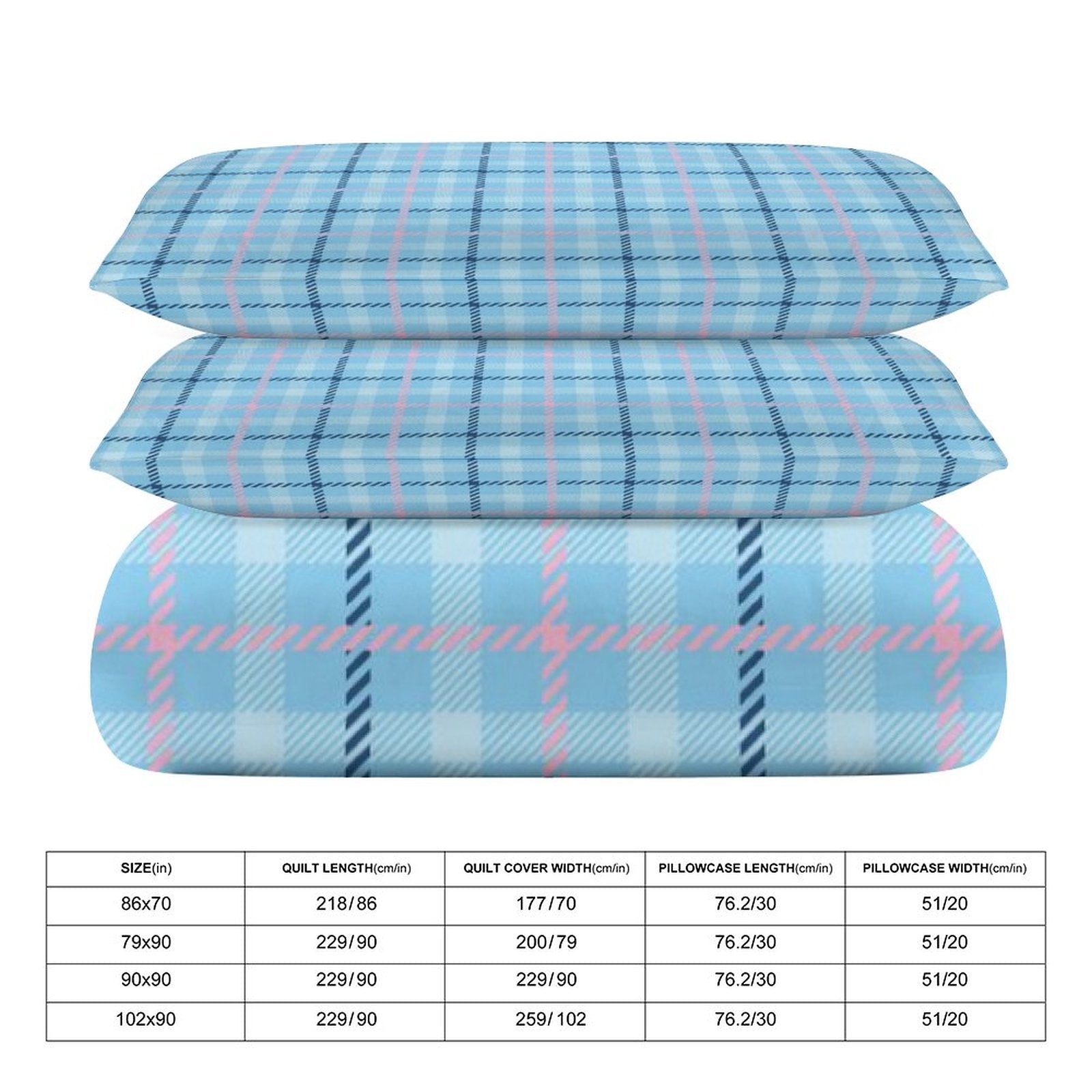 King 3-Piece Bedding Set-102"x90"/ 259x229cm