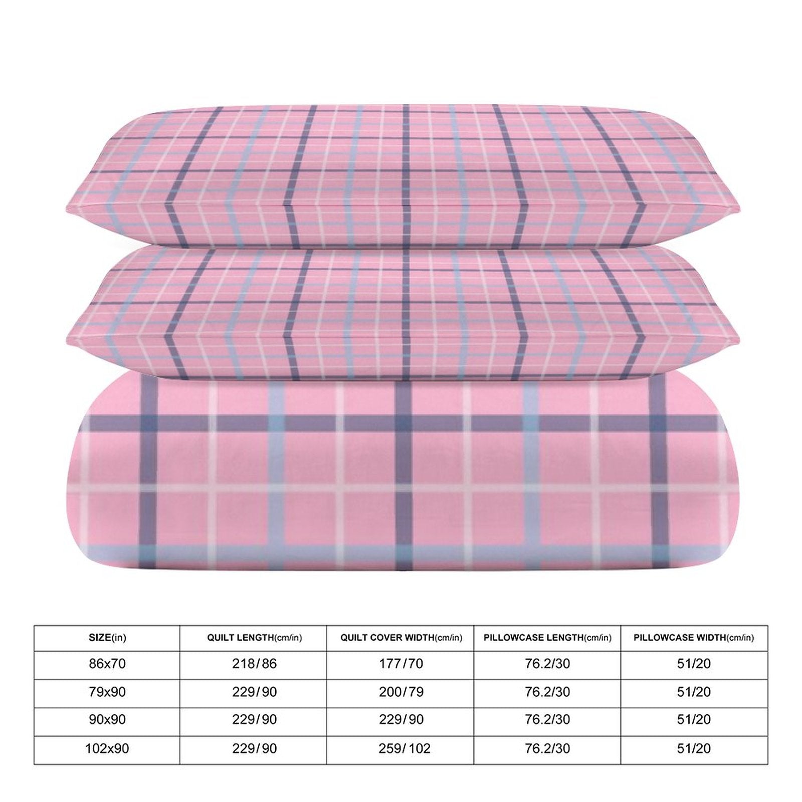 Queen 3-Piece Bedding Set-90"x90"/ 229x229cm