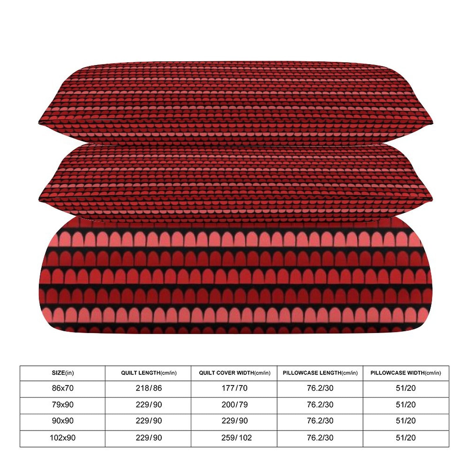 Queen 3-Piece Bedding Set-90"x90"/ 229x229cm