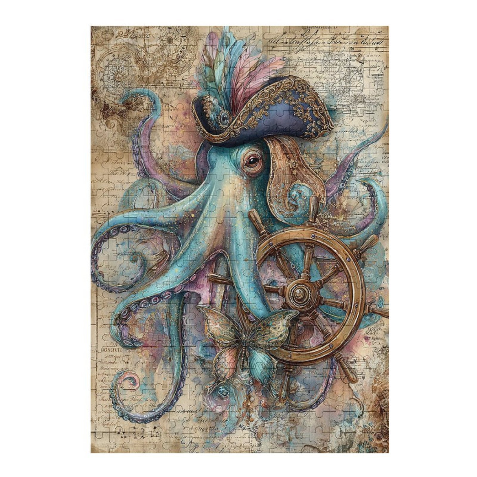 Captain Octopus Wooden Puzzle