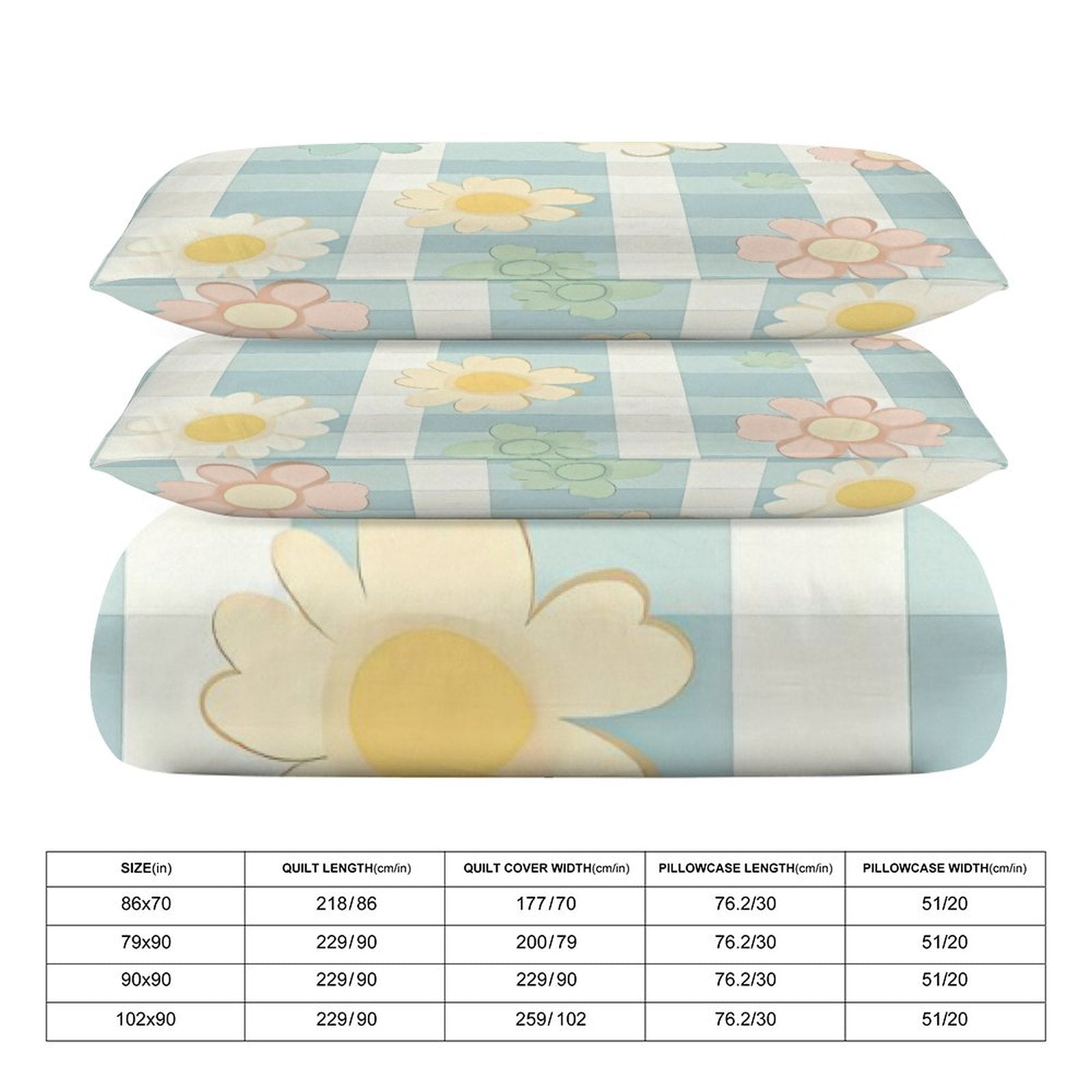 Queen 3-Piece Bedding Set-90"x90"/ 229x229cm