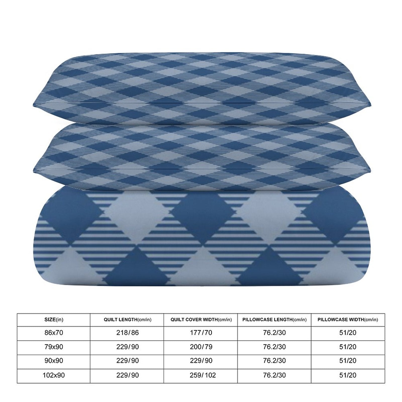 Full 3-Piece Bedding Set-86"×70"/ 218×177cm