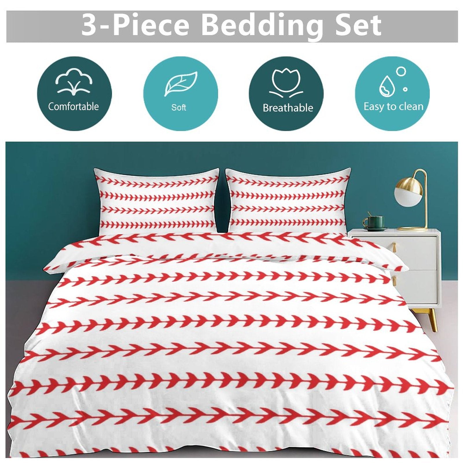 Full 3-Piece Bedding Set-86"×70"/ 218×177cm