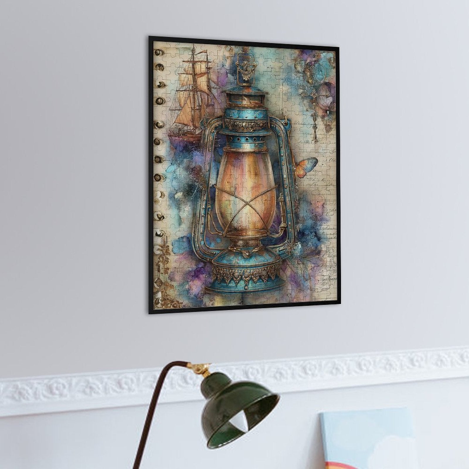Ship and Lantern Wooden Puzzle