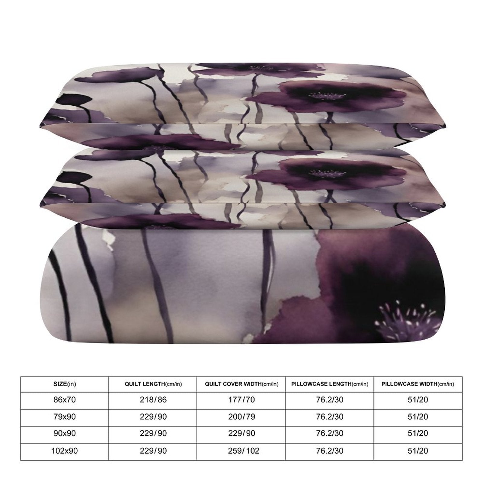 Full 3-Piece Bedding Set-86"×70"/ 218×177cm