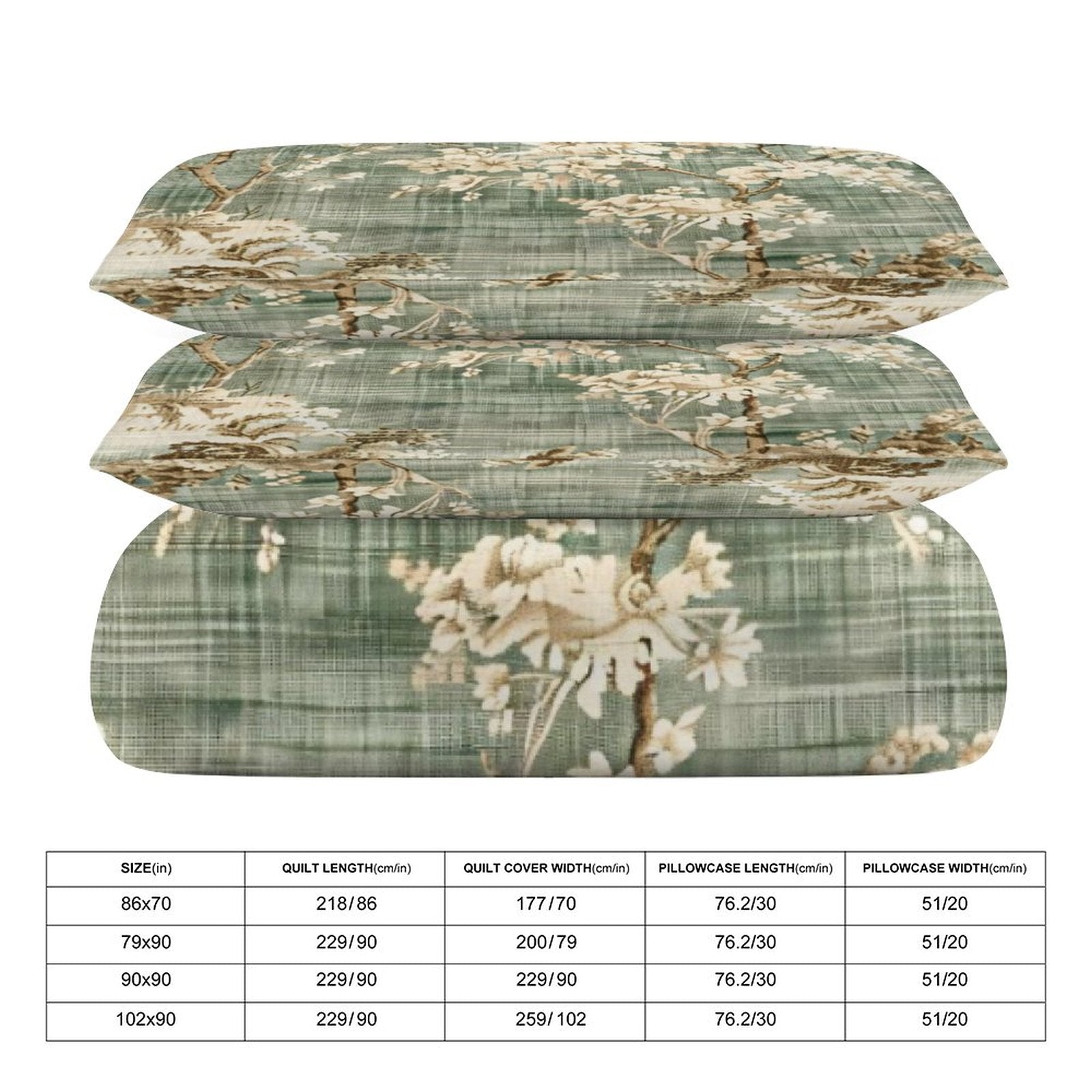 Full 3-Piece Bedding Set-86"×70"/ 218×177cm