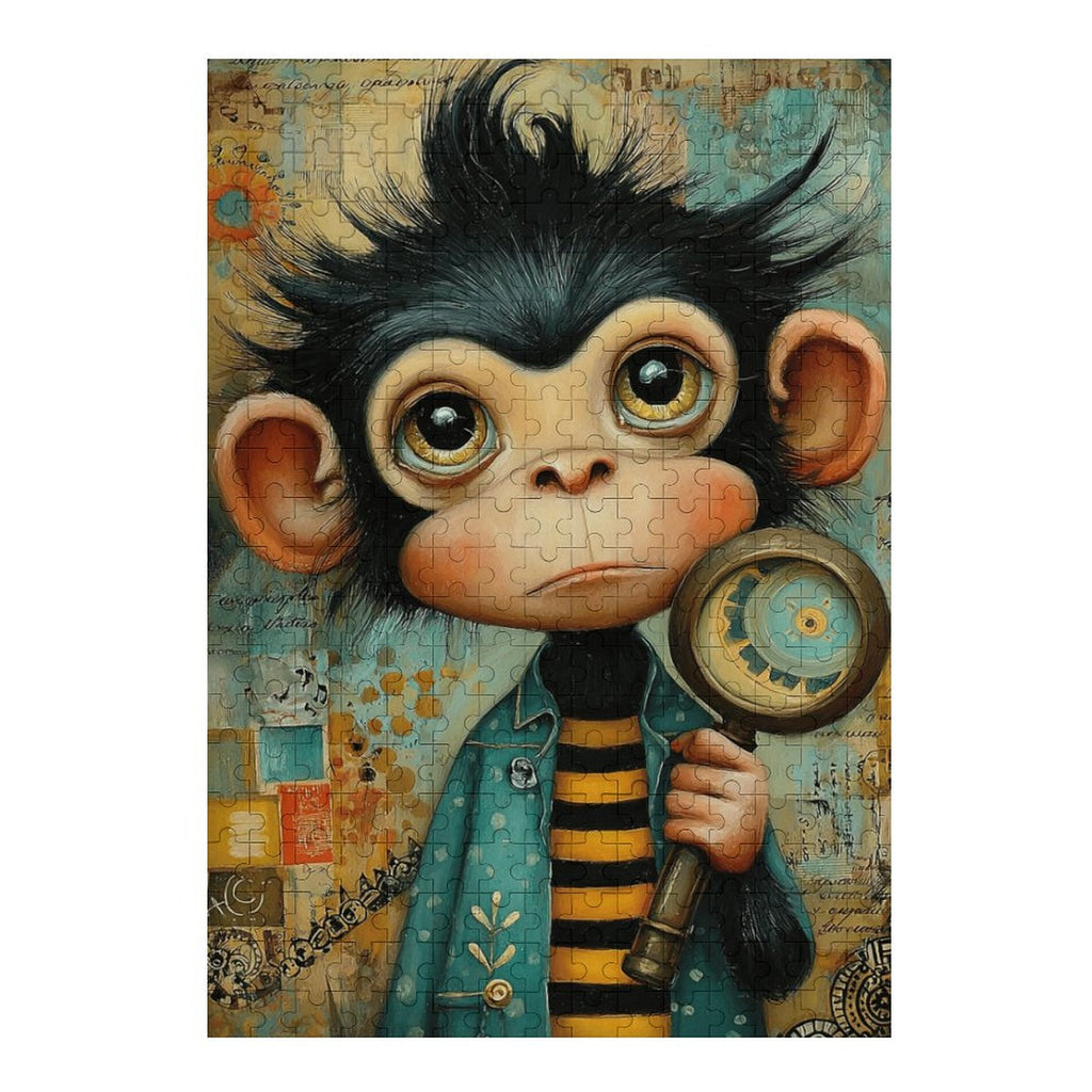Inspector baby monkey Wooden Puzzle