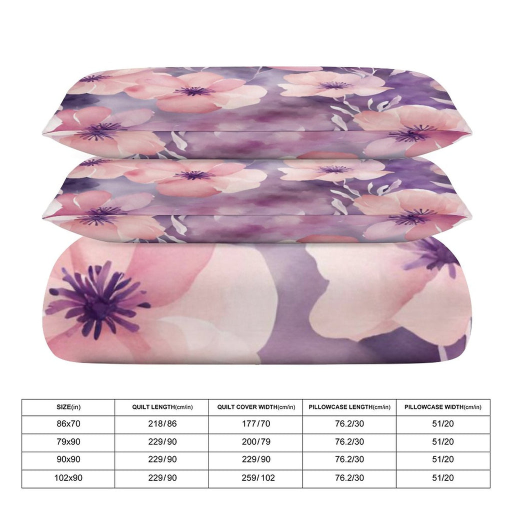 Queen 3-Piece Bedding Set-90"x90"/ 229x229cm