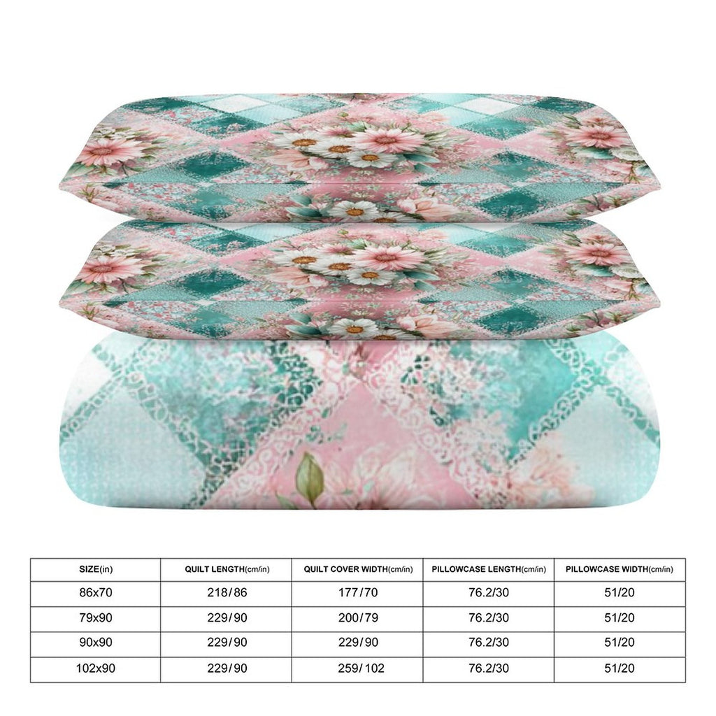 Queen 3-Piece Bedding Set-90"x90"/ 229x229cm