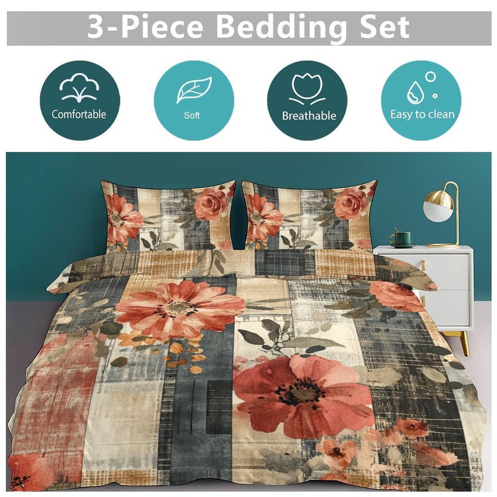 Full 3-Piece Bedding Set-86"×70"/ 218×177cm