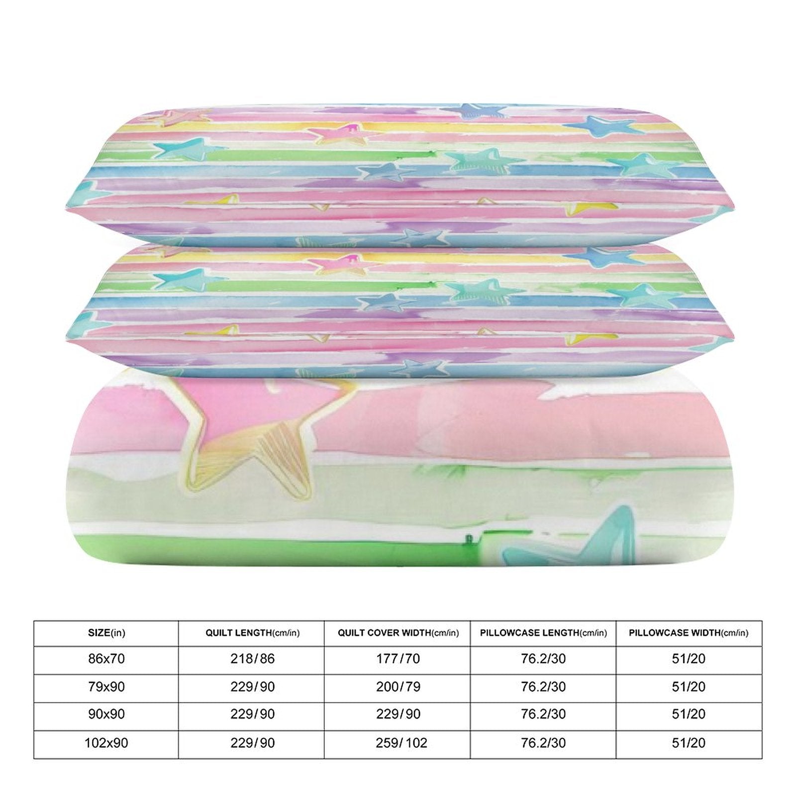 Queen 3-Piece Bedding Set-90"x90"/ 229x229cm