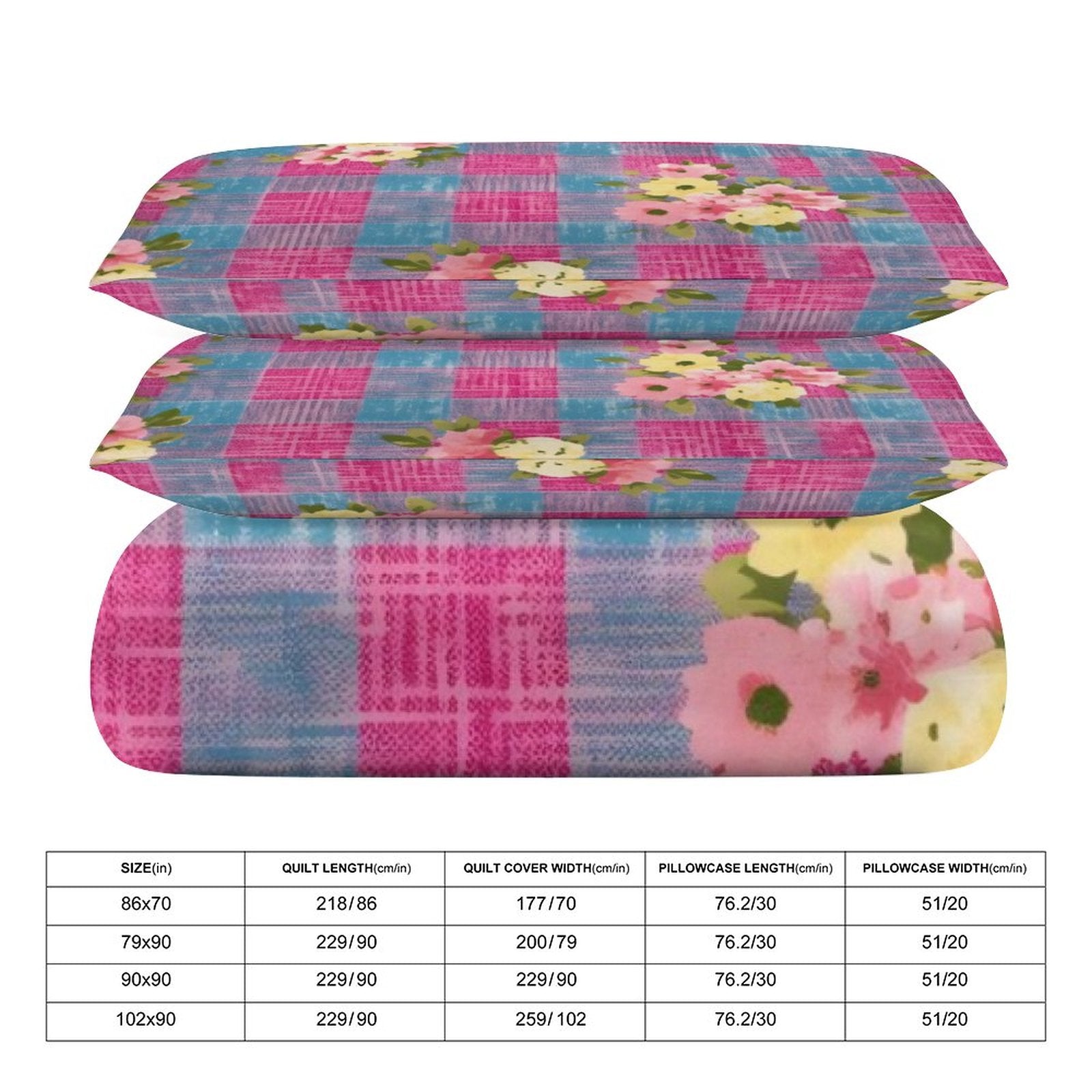 Full 3-Piece Bedding Set-86"×70"/ 218×177cm
