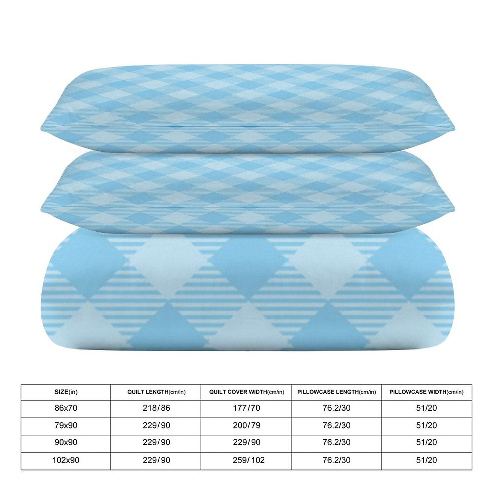 Queen 3-Piece Bedding Set-90"x90"/ 229x229cm