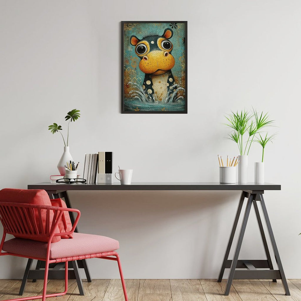Splashing Hippo Wooden Puzzle