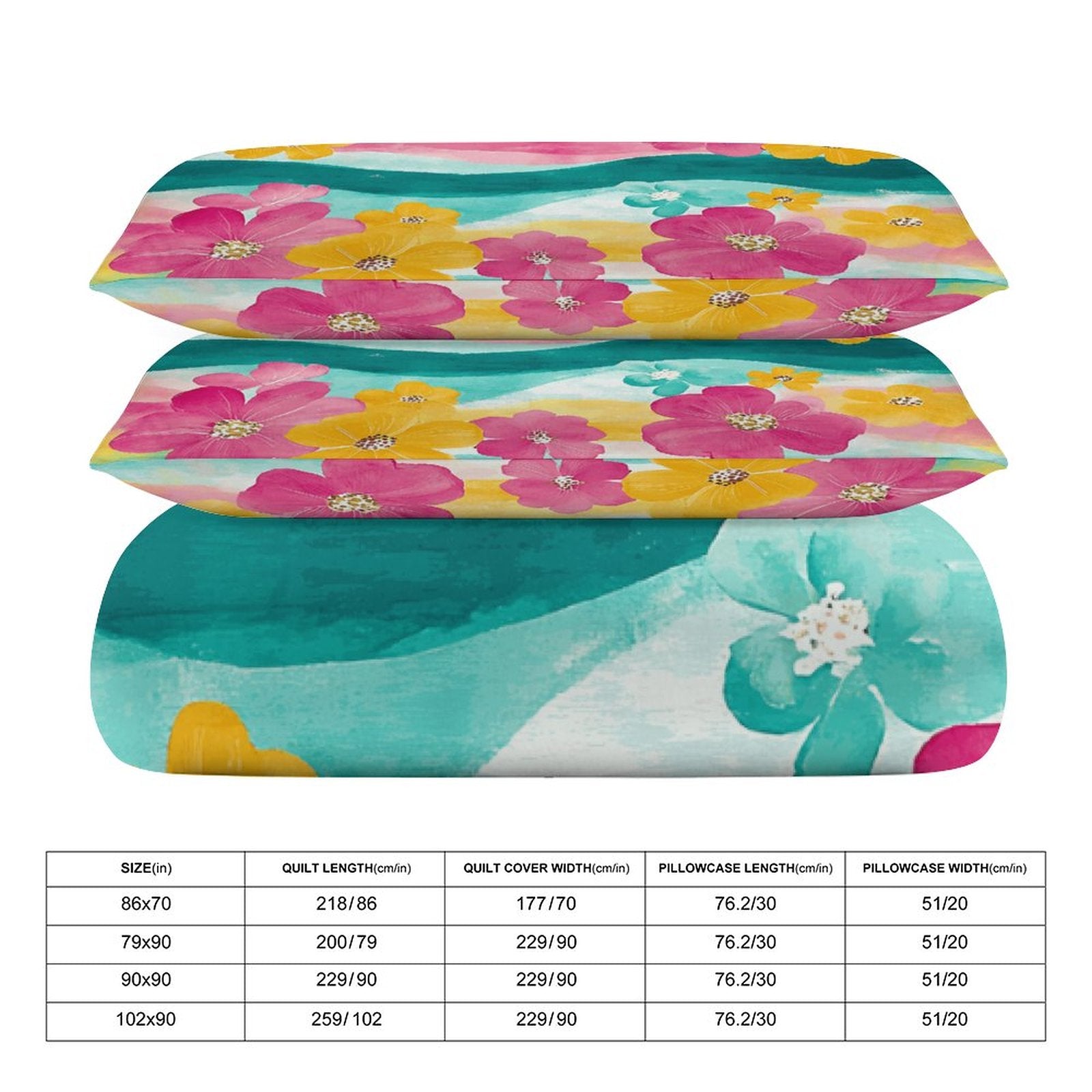 Queen 3-Piece Bedding Set-90"x90"/ 229x229cm
