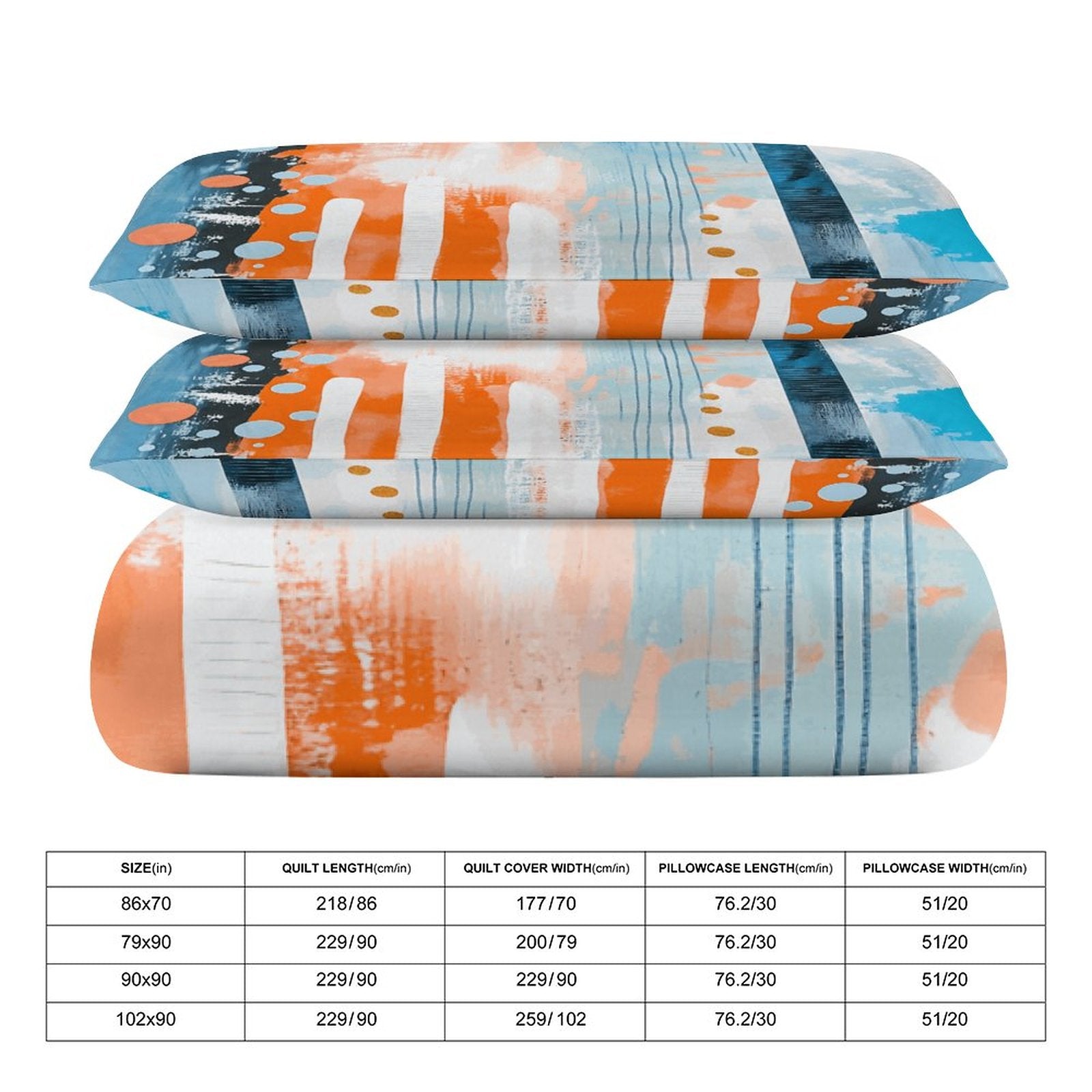 Queen 3-Piece Bedding Set-90"x90"/ 229x229cm