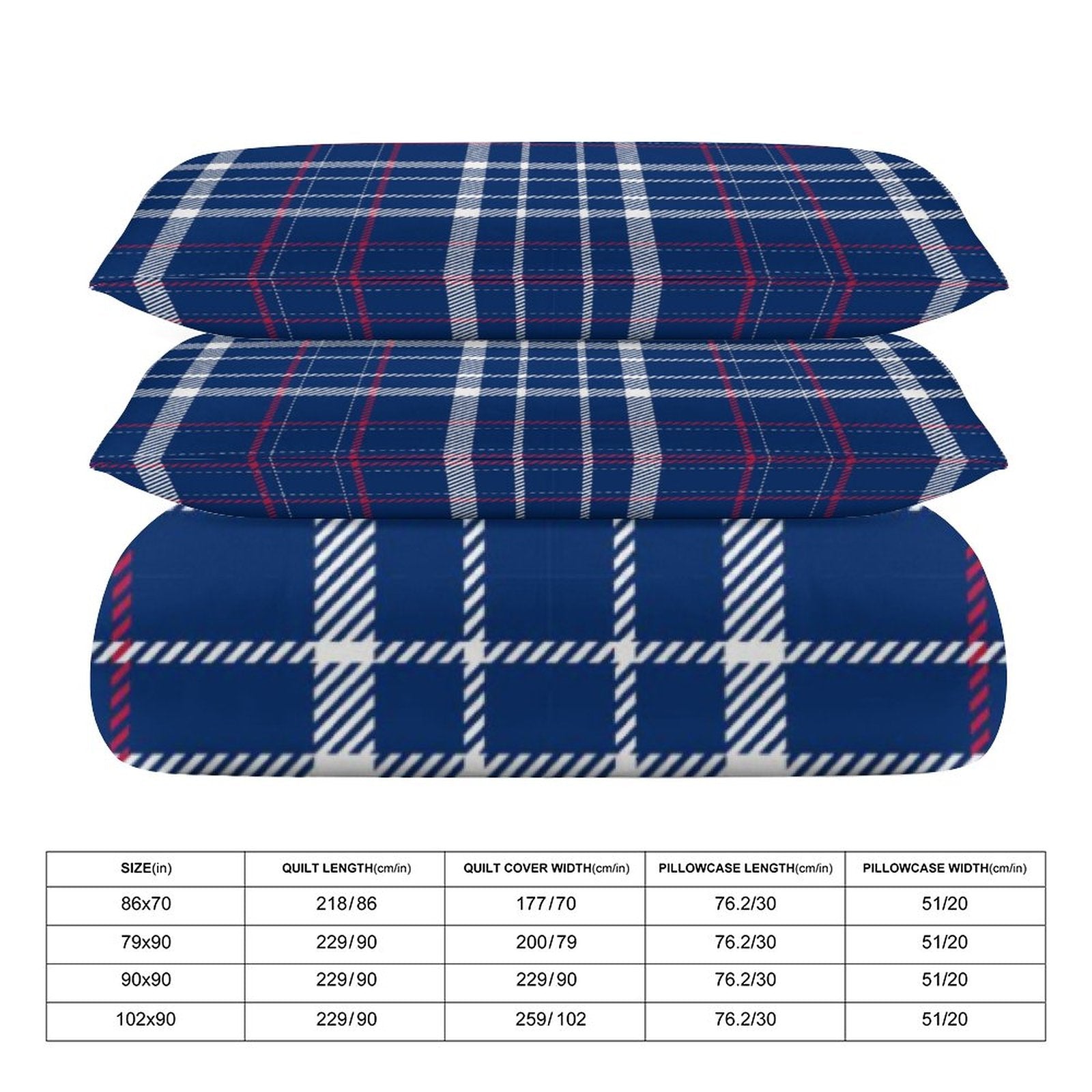 Queen 3-Piece Bedding Set-90"x90"/ 229x229cm