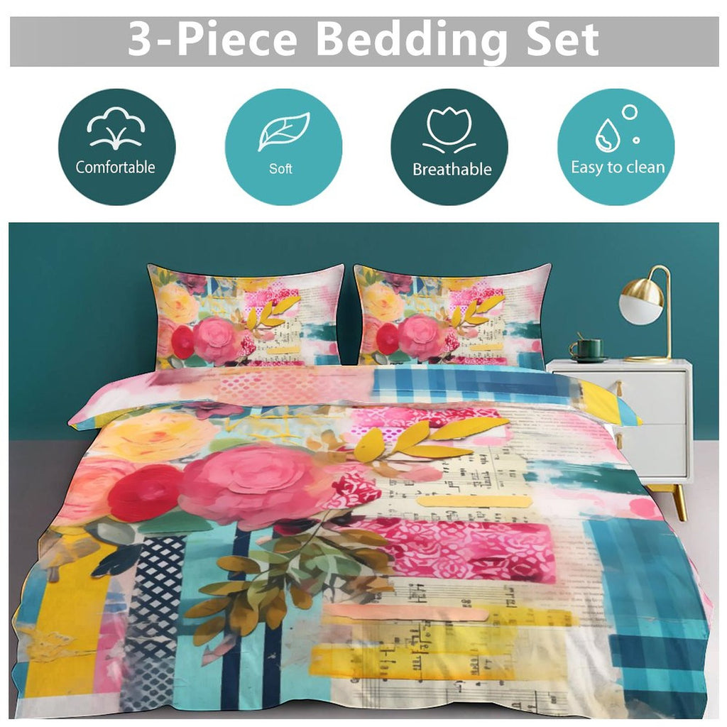 Full 3-Piece Bedding Set-86"×70"/ 218×177cm