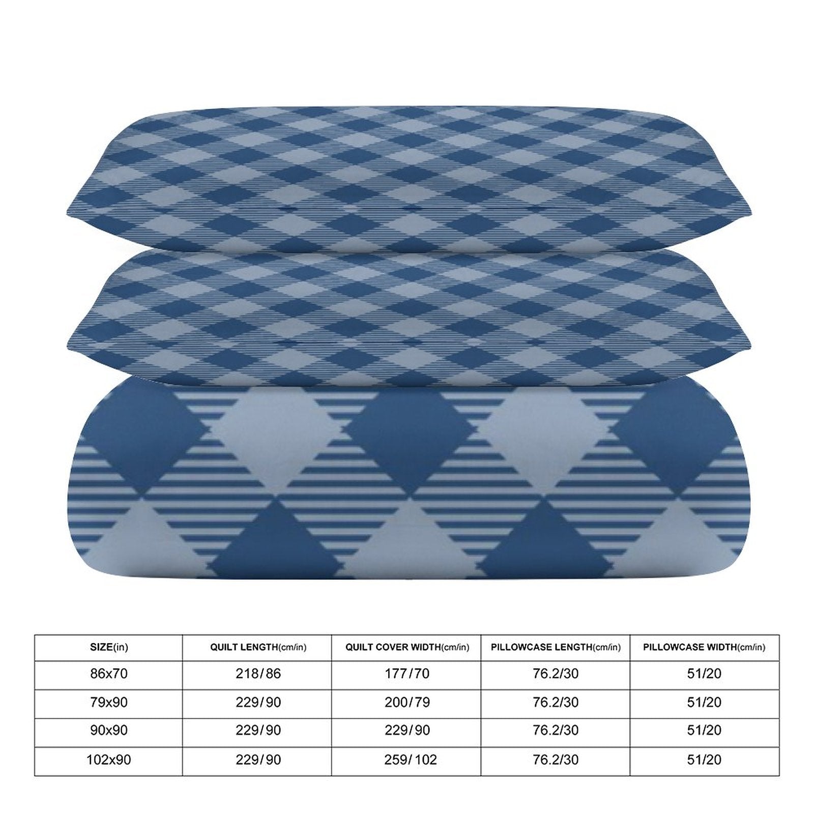 Queen 3-Piece Bedding Set-90"x90"/ 229x229cm