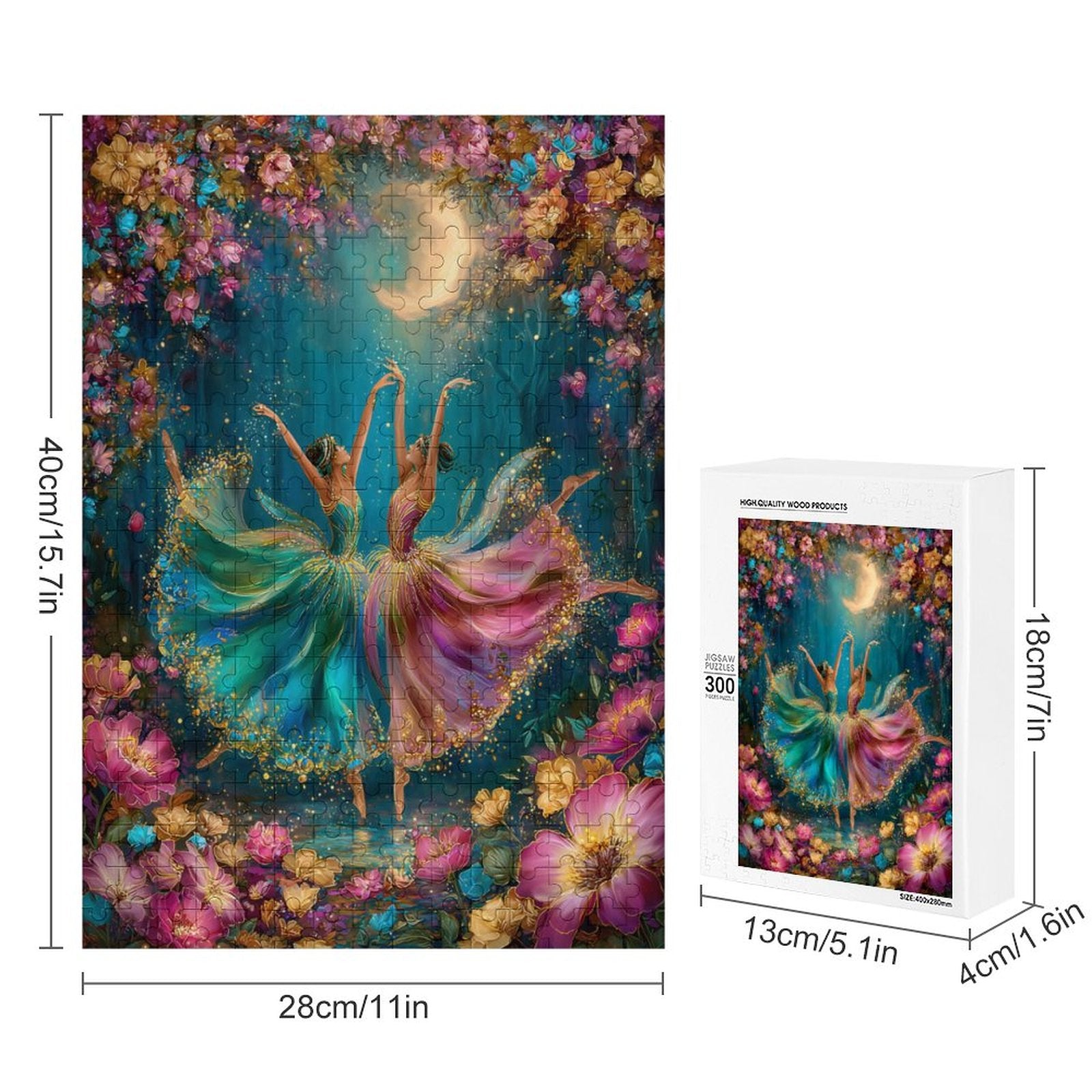 Mystical Midnight Dancing Ladies Wooden Puzzle