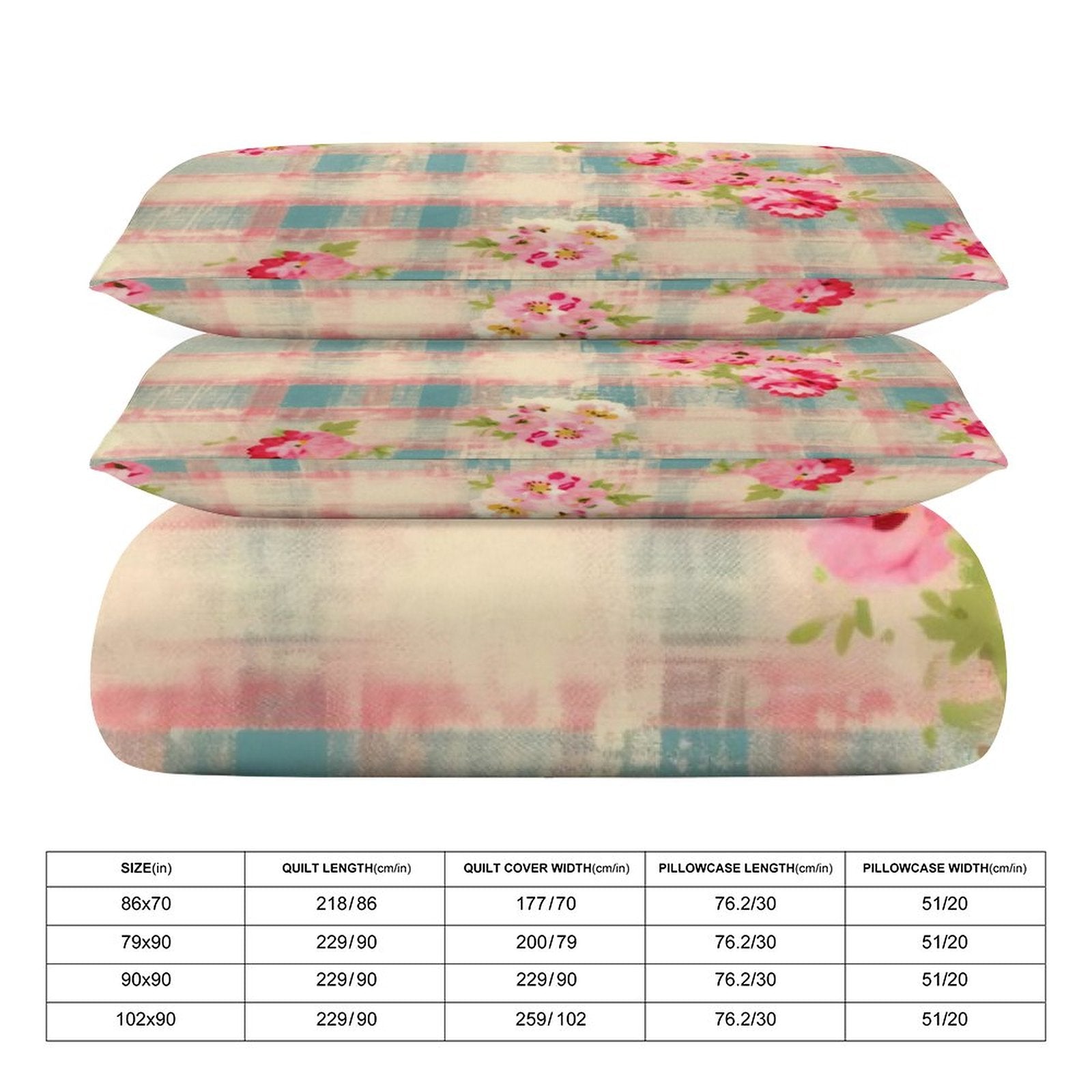 Queen 3-Piece Bedding Set-90"x90"/ 229x229cm