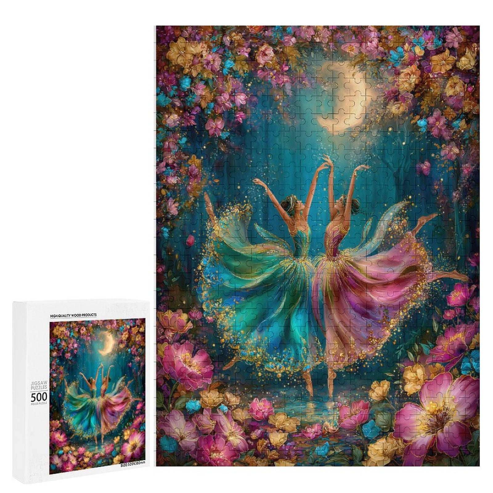 Mystical Midnight Dancing Ladies Wooden Puzzle