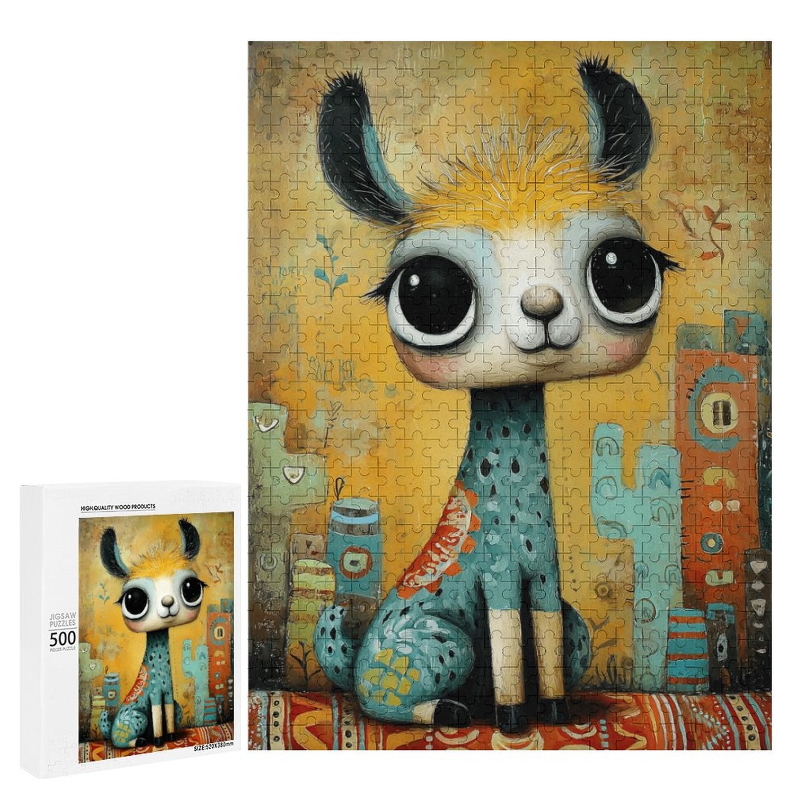 Baby Llama Wooden Puzzle