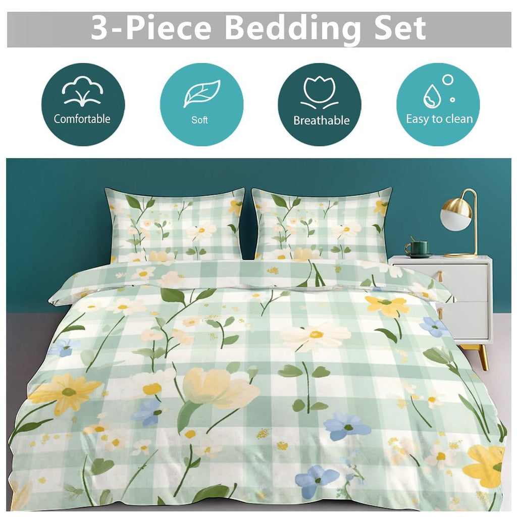 Queen 3-Piece Bedding Set-90"x90"/ 229x229cm