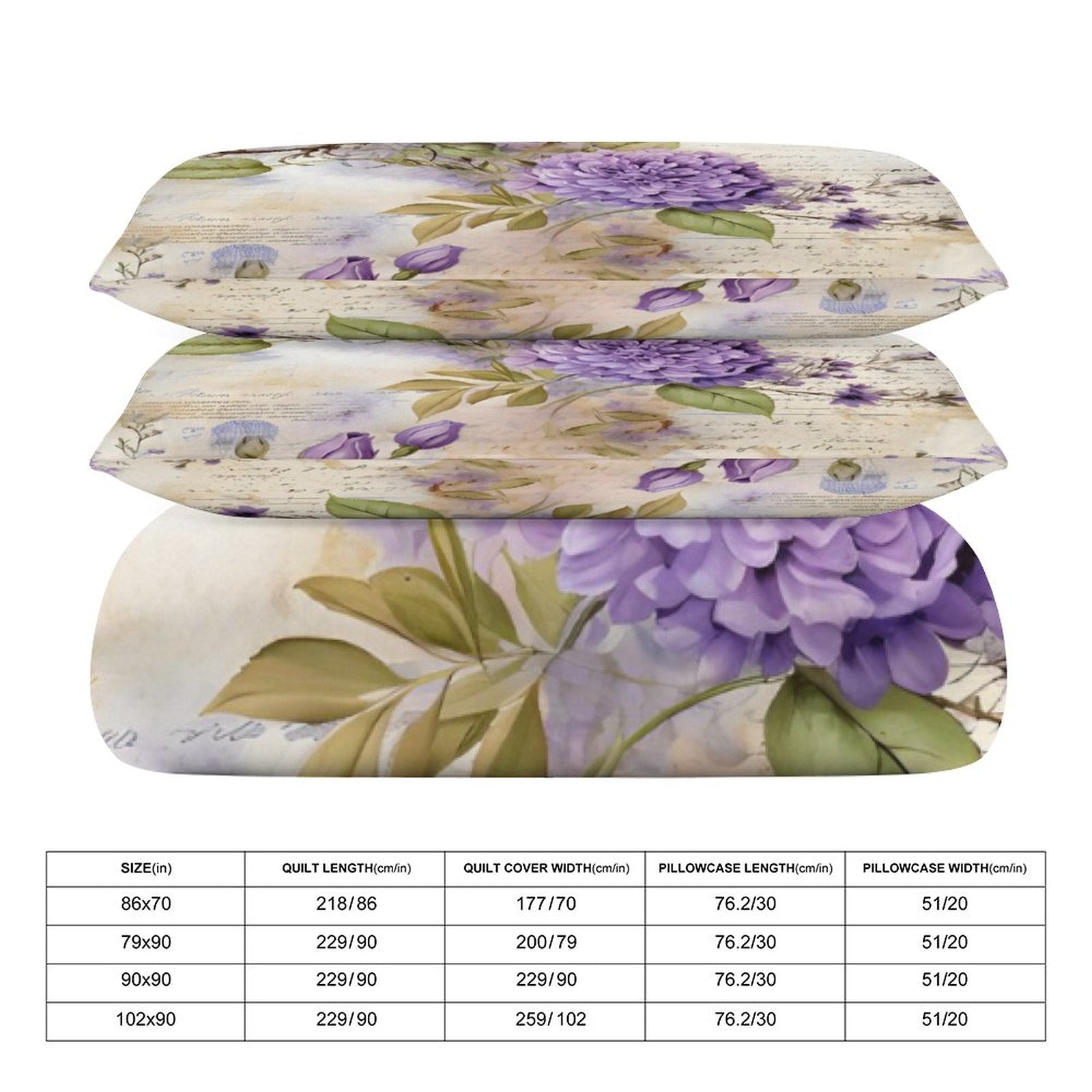 Full 3-Piece Bedding Set-86"×70"/ 218×177cm