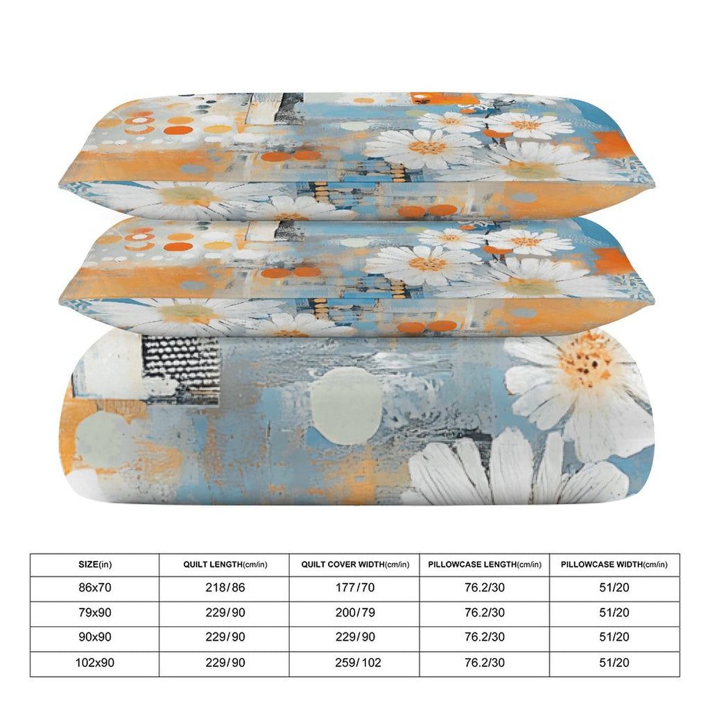 Queen 3-Piece Bedding Set-90"x90"/ 229x229cm