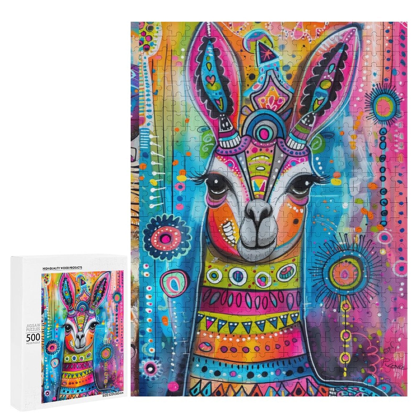 Colorful Camel Wooden Puzzle