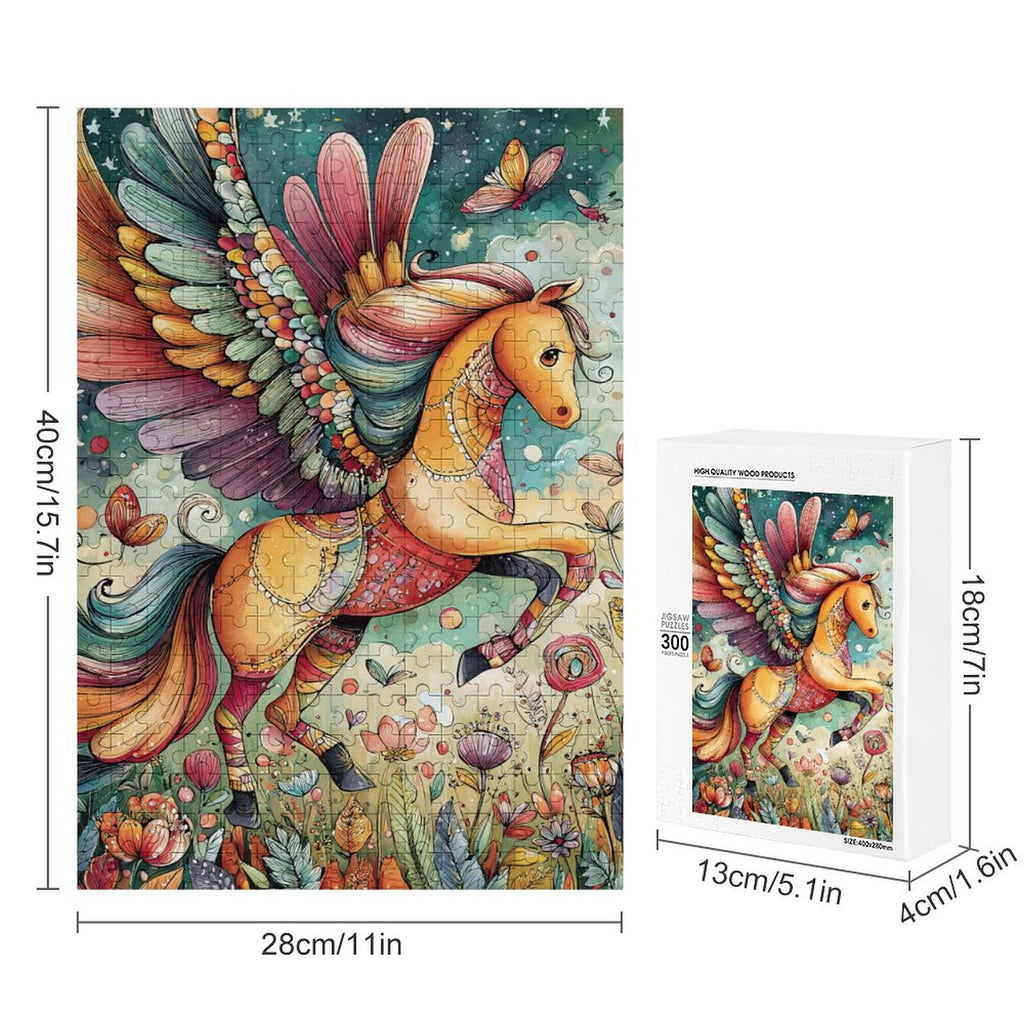 Colorful Pegasus Wooden Puzzle