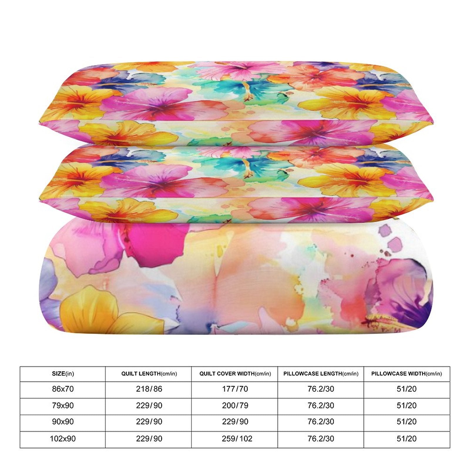 Queen 3-Piece Bedding Set-90"x90"/ 229x229cm