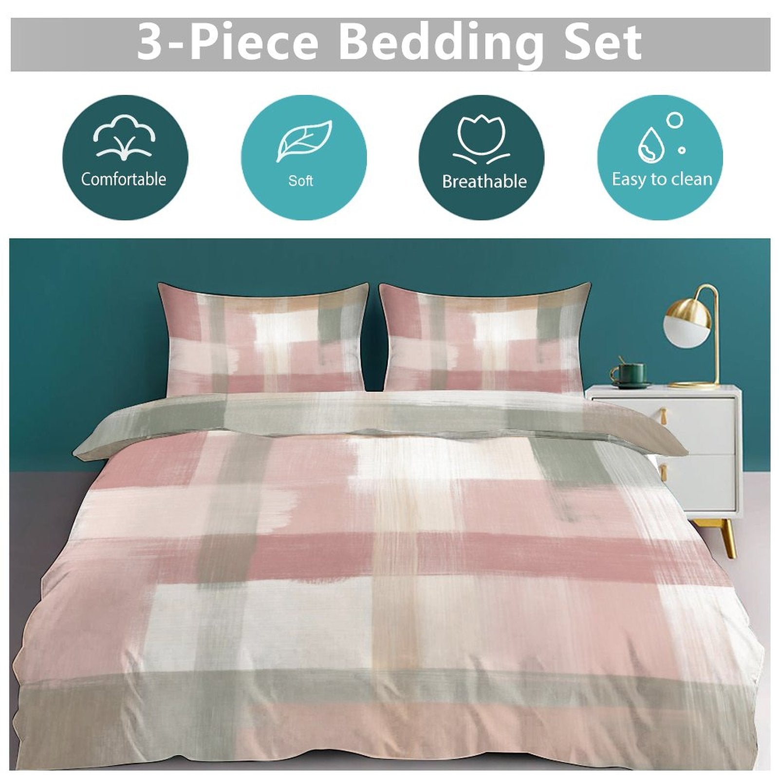 Full 3-Piece Bedding Set-86"×70"/ 218×177cm