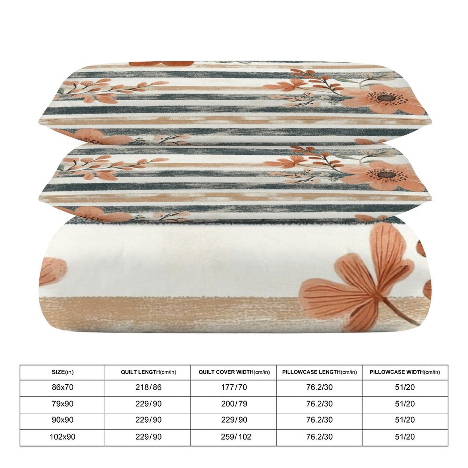 Queen 3-Piece Bedding Set-90"x90"/ 229x229cm
