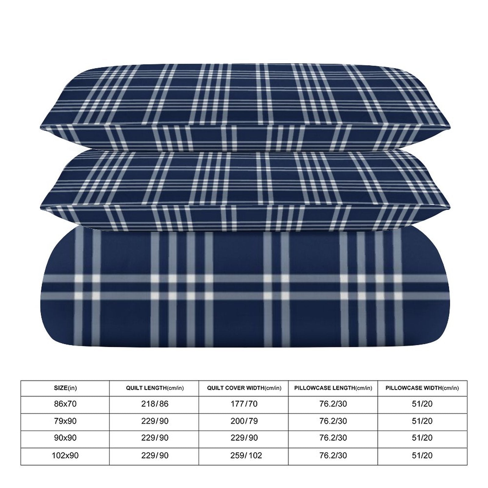 Queen 3-Piece Bedding Set-90"x90"/ 229x229cm