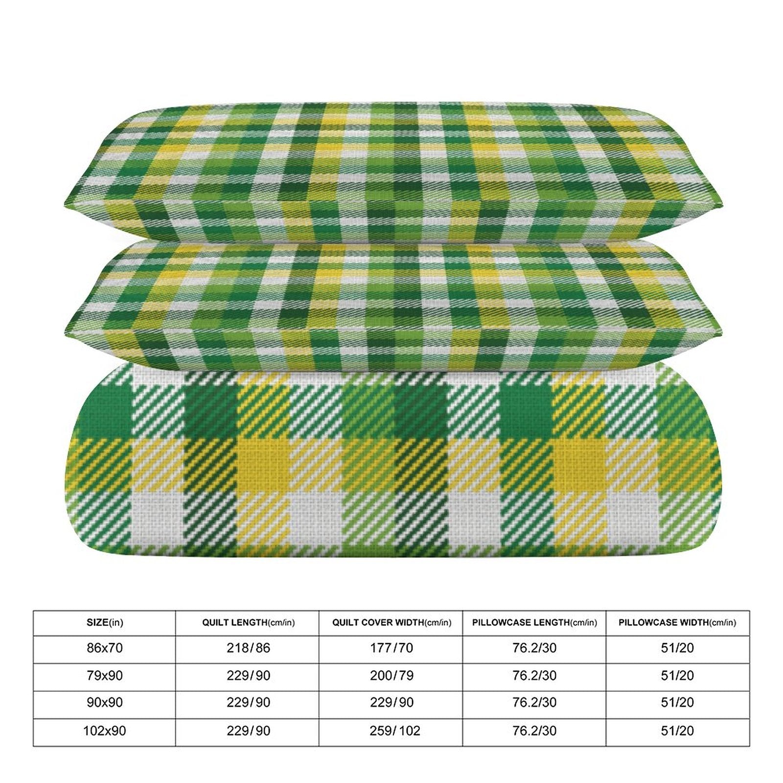 Full 3-Piece Bedding Set-86"×70"/ 218×177cm