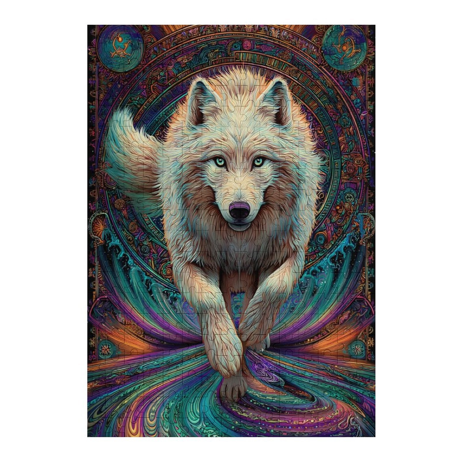 White Wolf Wooden Puzzle