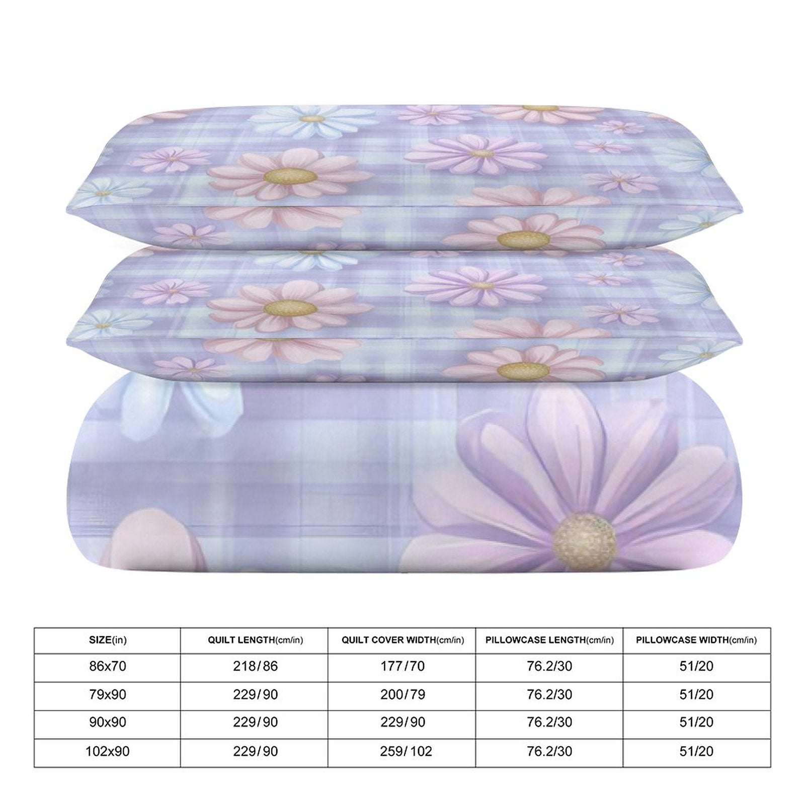 Queen 3-Piece Bedding Set-90"x90"/ 229x229cm