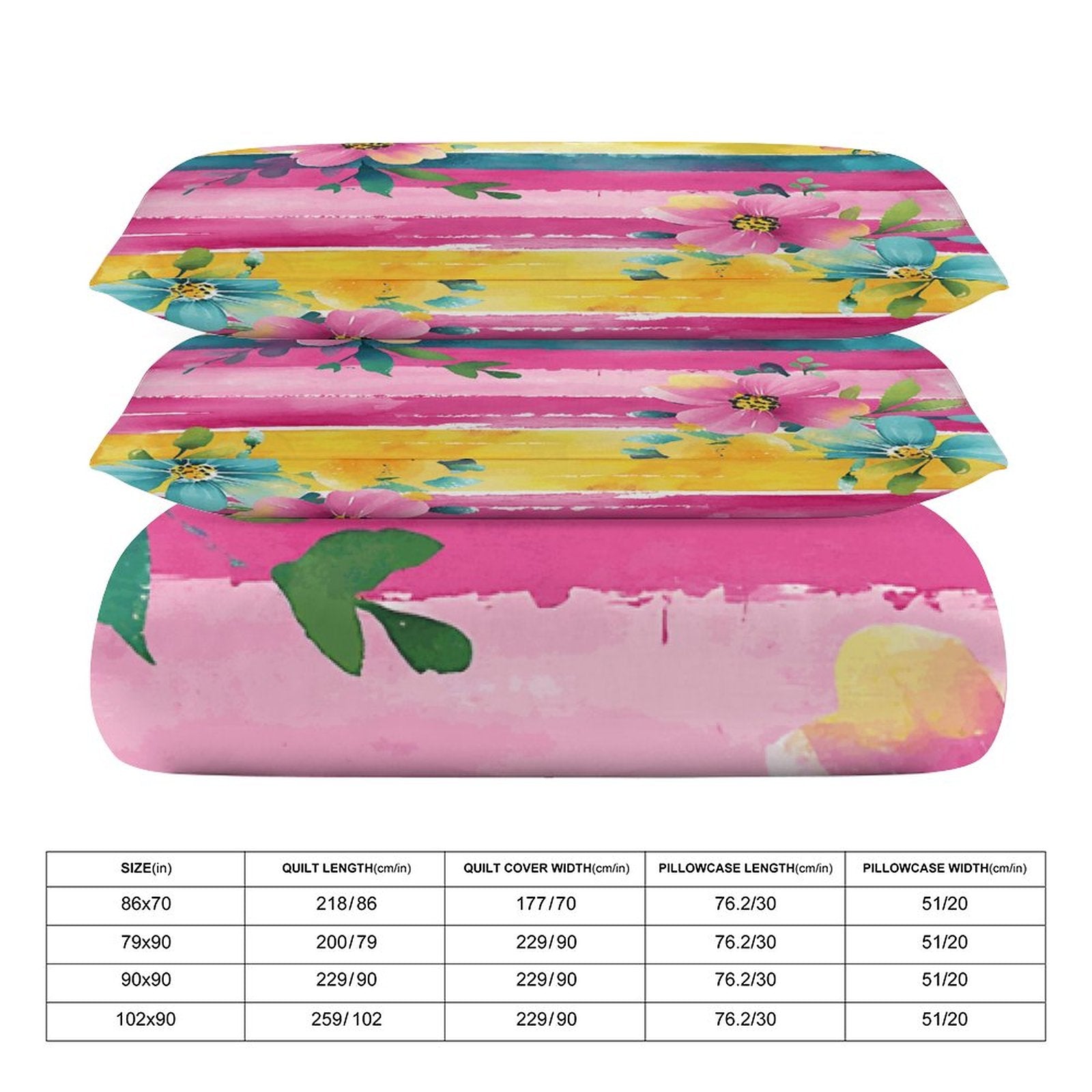 Queen 3-Piece Bedding Set-90"x90"/ 229x229cm